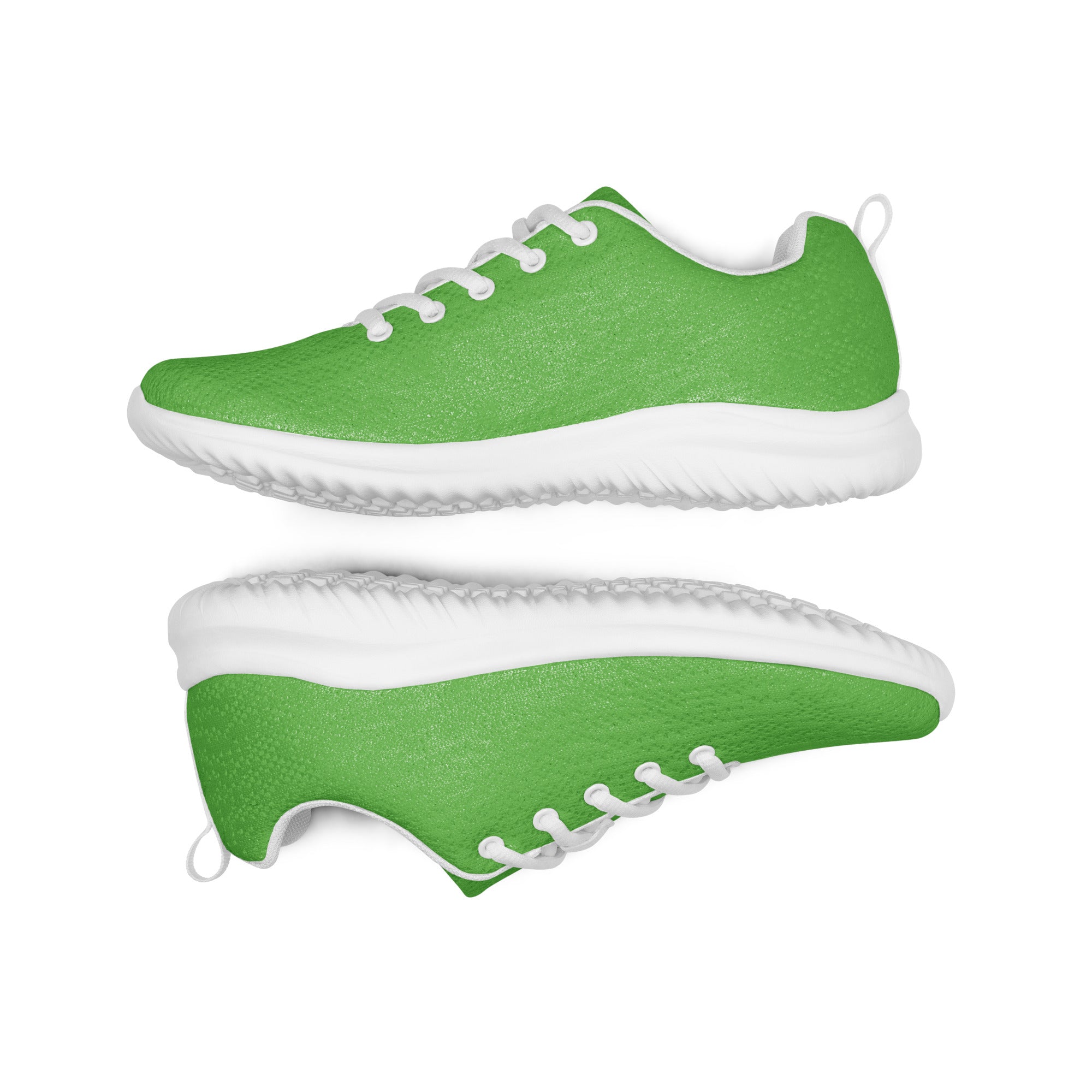 Women’s Lightweight Athletic Shoes - Sporty Style in Vibrant Kelly Green