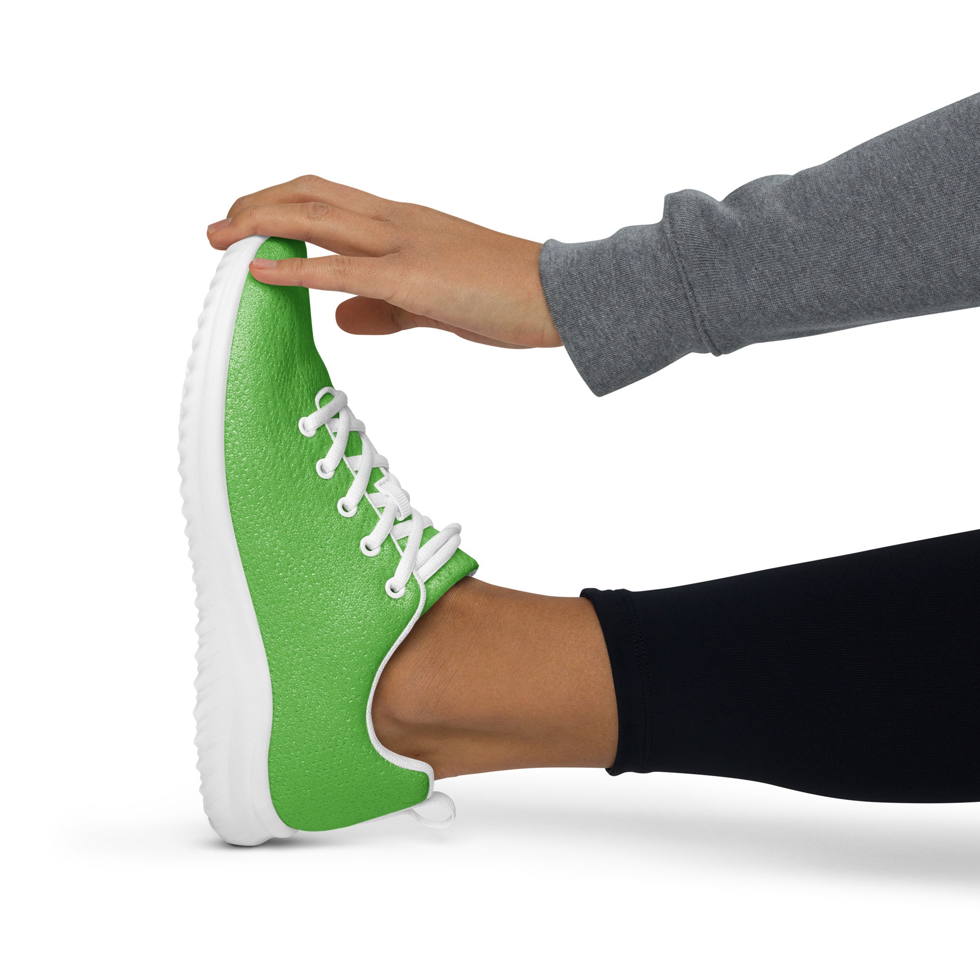 Women’s Lightweight Athletic Shoes - Sporty Style in Vibrant Kelly Green