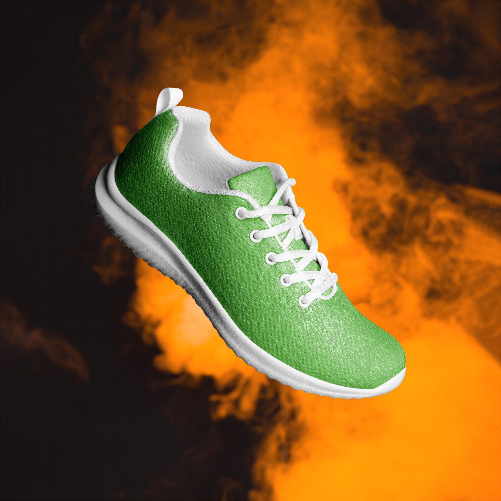 Women’s Lightweight Athletic Shoes - Sporty Style in Vibrant Kelly Green